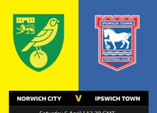 The Norwich City (left) and Ipswich Town (right) logos.